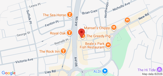 Map showing Weird Doh Pizza in Porthcawl